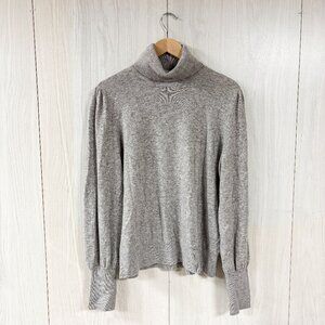 Ralph Lauren 100% Cashmere Turtleneck Pullover Sweater Grey